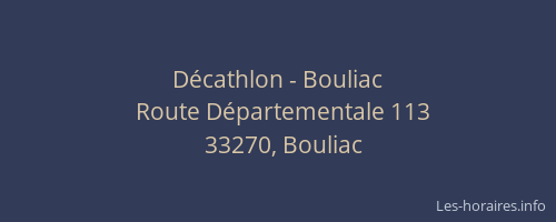D&eacute;cathlon - Bouliac