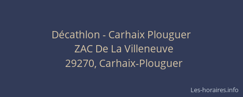 Décathlon - Carhaix Plouguer