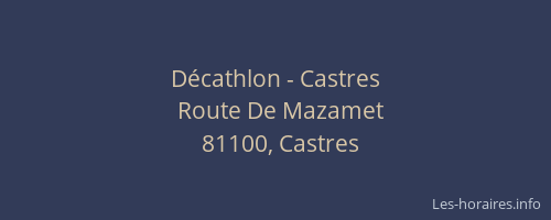 Décathlon - Castres