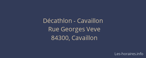 D&eacute;cathlon - Cavaillon