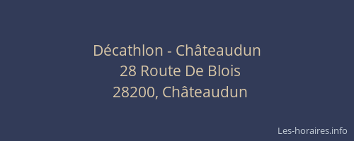 Décathlon - Châteaudun