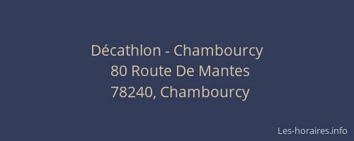 Décathlon - Chambourcy