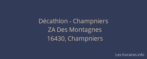 D&eacute;cathlon - Champniers