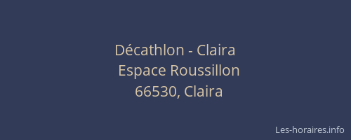 Décathlon - Claira