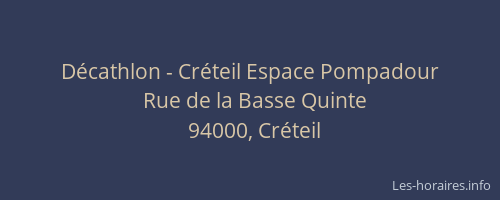D&eacute;cathlon - Cr&eacute;teil Espace Pompadour