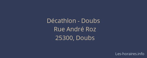 Décathlon - Doubs