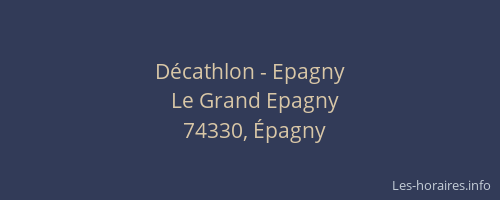 Décathlon - Epagny