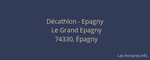D&eacute;cathlon - Epagny