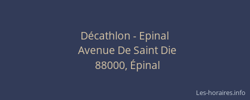 D&eacute;cathlon - Epinal