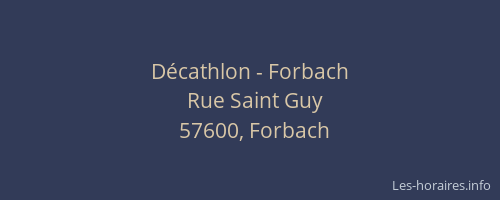 Décathlon - Forbach
