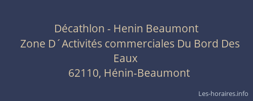 D&eacute;cathlon - Henin Beaumont