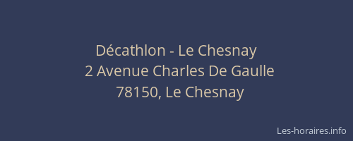Décathlon - Le Chesnay