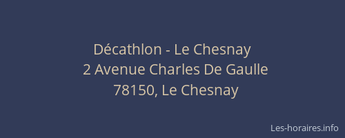 D&eacute;cathlon - Le Chesnay