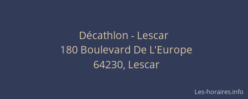 D&eacute;cathlon - Lescar