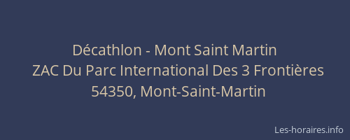 Décathlon - Mont Saint Martin