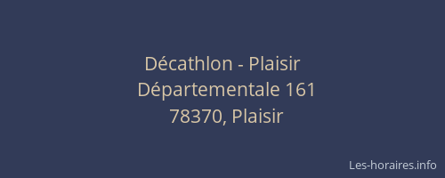 D&eacute;cathlon - Plaisir