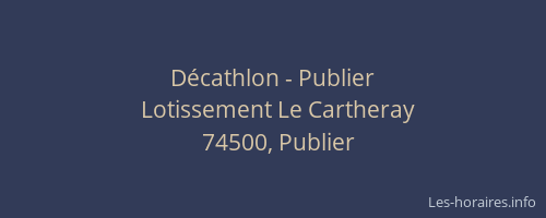 D&eacute;cathlon - Publier