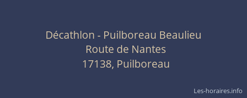 Décathlon - Puilboreau Beaulieu