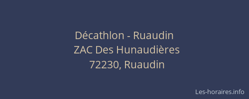 Décathlon - Ruaudin