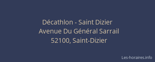 Décathlon - Saint Dizier