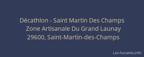 Décathlon - Saint Martin Des Champs