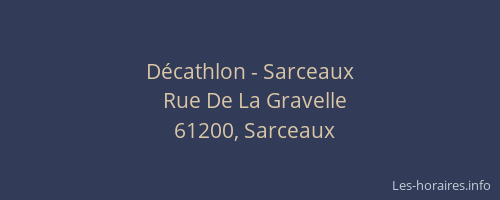 Décathlon - Sarceaux