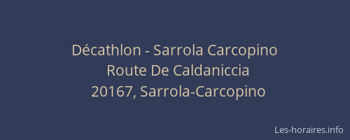 Décathlon - Sarrola Carcopino