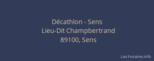 D&eacute;cathlon - Sens