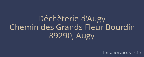 D&eacute;ch&egrave;terie d'Augy