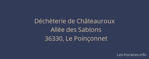 D&eacute;ch&egrave;terie de Ch&acirc;teauroux