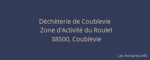 D&eacute;ch&egrave;terie de Coublevie