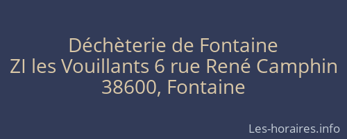 D&eacute;ch&egrave;terie de Fontaine
