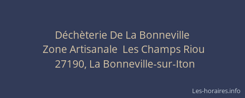 D&eacute;ch&egrave;terie De La Bonneville