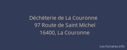 D&eacute;ch&egrave;terie de La Couronne
