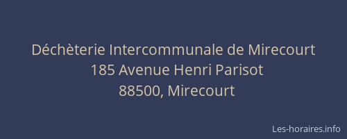 D&eacute;ch&egrave;terie Intercommunale de Mirecourt