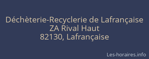 D&eacute;ch&egrave;terie-Recyclerie de Lafran&ccedil;aise