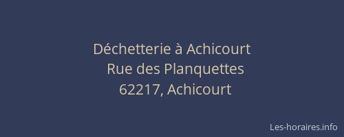 Déchetterie à Achicourt