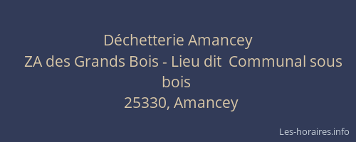 Déchetterie Amancey