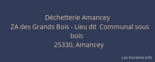 D&eacute;chetterie Amancey