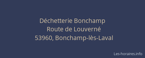 Déchetterie Bonchamp
