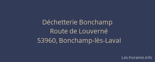 D&eacute;chetterie Bonchamp
