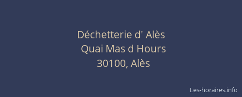 D&eacute;chetterie d' Al&egrave;s