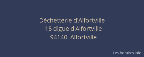 Déchetterie d'Alfortville