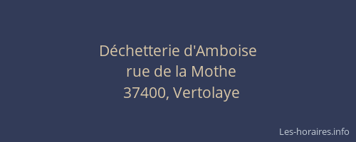 Déchetterie d'Amboise