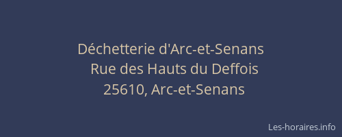 Déchetterie d'Arc-et-Senans