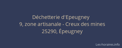 D&eacute;chetterie d'Epeugney