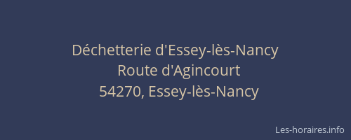 Déchetterie d'Essey-lès-Nancy