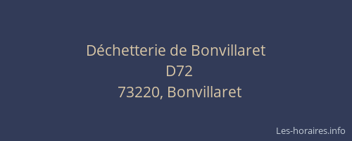 Déchetterie de Bonvillaret