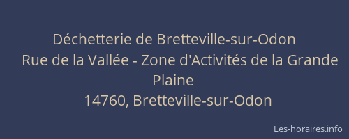 Déchetterie de Bretteville-sur-Odon