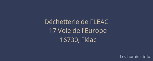 D&eacute;chetterie de FLEAC